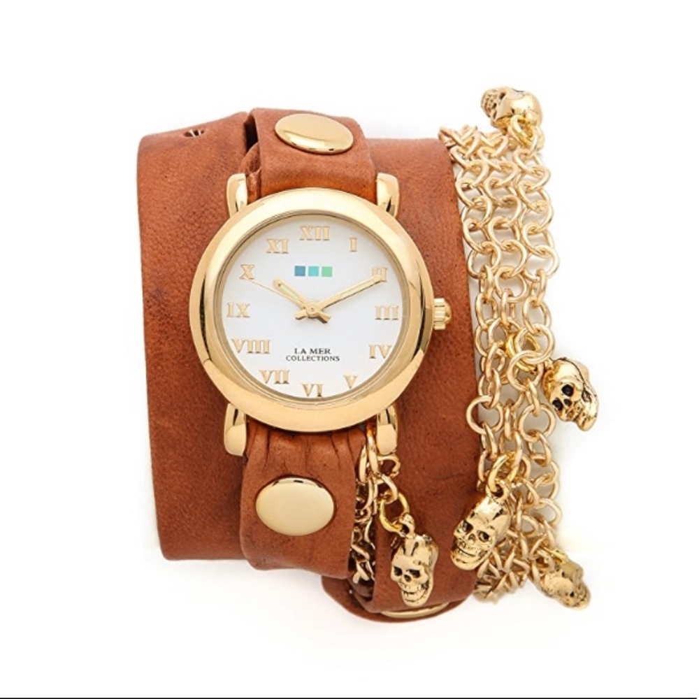 La Mer Collections Leather Wrap Watch